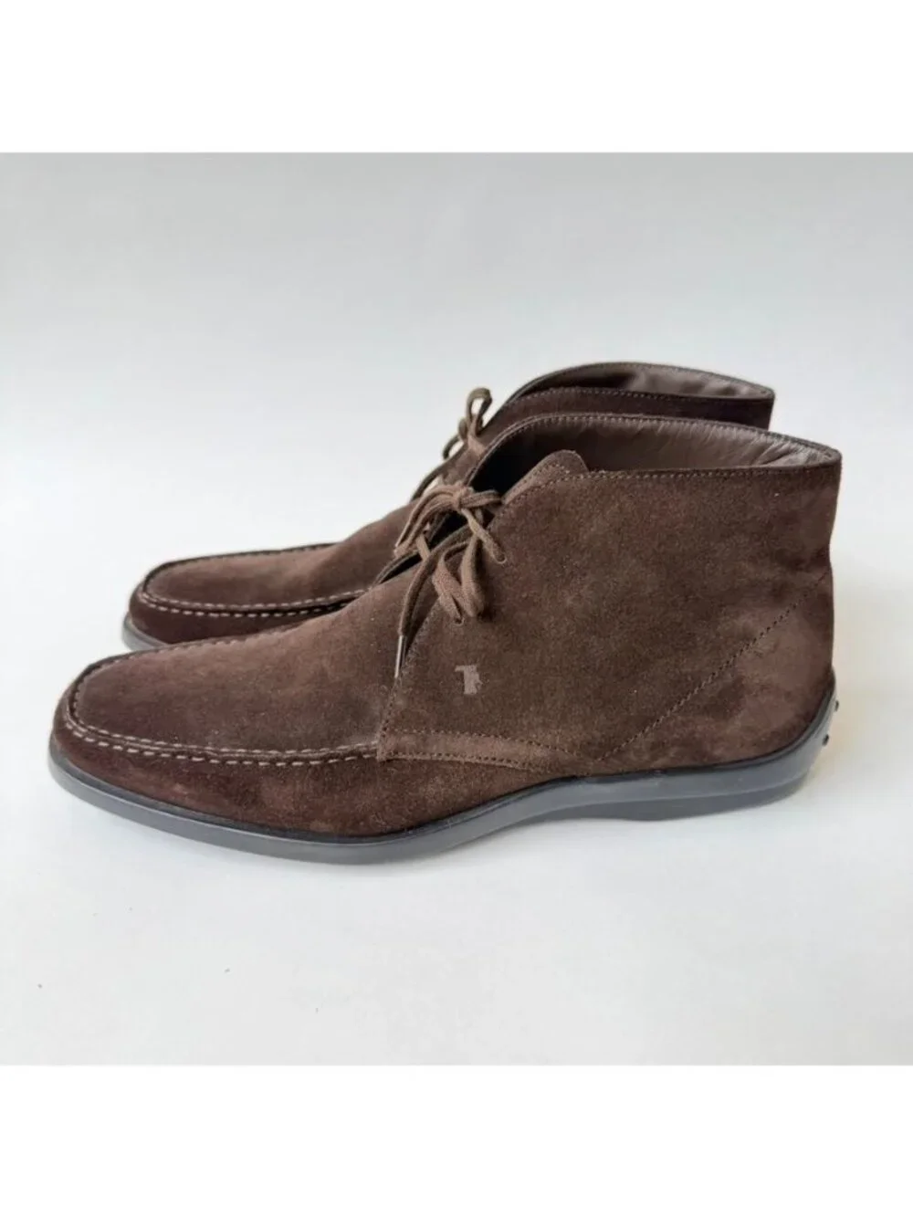 Tod's Quinn Ankle Chukka Boots Dark Brown Suede Men's 9